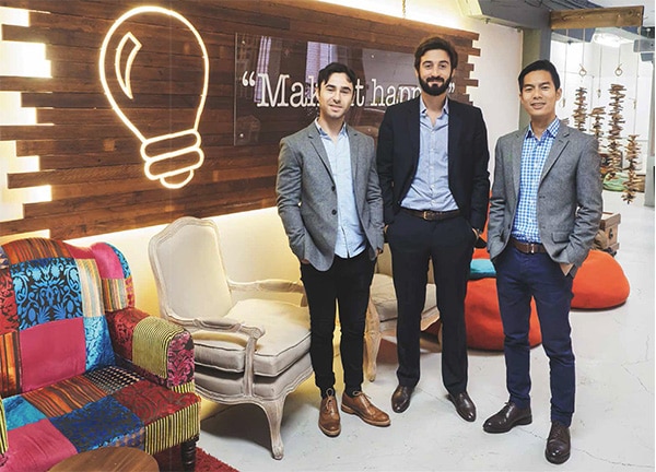 Leezair co-founders Juan Vaamonde, Enguerrand Vidor & Calvin Lee